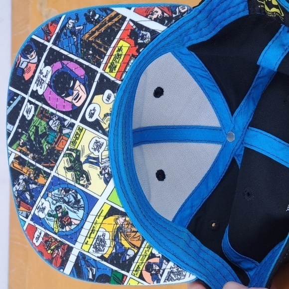 DC Comics Offical Batman Comics embroidered logo casual black snapback hat - Picture 8 of 8